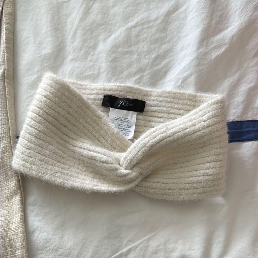 J. Crew Ivory Knit Headband